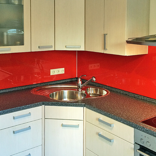 Küchenrückwand Intensive Red